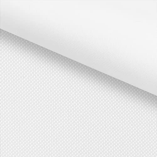 PINaPIN Wasserdichter Polyesterstoff 100% Polyester Stoffe meterware zum nähen Gartenmöbel, Schirme, Vorhänge für Garten KODURA 100x150 cm (Weiß)