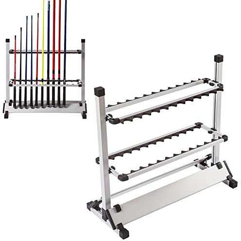 Quiltern angelrutenhalter Rutenständer 24-Ruten Angelruten Aufbewahrungsregal Rutenständer Tragbare Regal Rutenhalter Hilfe bei Lagerung und Organisation