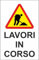 M-ITALY CARTELLO SEGNALETICO - lavori in corso mod. 2 - Adesivo Extra Resistente, Pannello in Forex, Pannello In Alluminio (30x42, Adesivo)