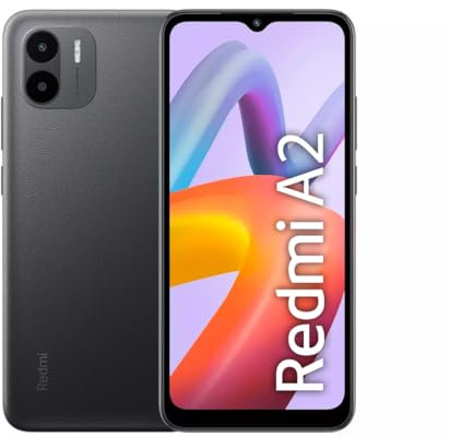 Xiaomi Redmi A2 Black 2GB RAM 32GB ROM, 1TB Expandable storage & 5000 mAh battery (UK Version, 2 Year Warranty) includes FREE SMARTY Sim Card (Renewed)