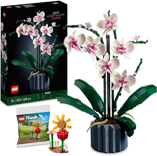 Lego Icons Orchidee 10311: Set di Decorazioni Floreali della Collezione Botanical Con Sacchetto di Polietilene, per Adulti