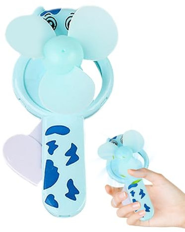Xijobido Handheld Manual Press Fan, Portable Cartoon Cooling Fan for Kids, Cute Small Hand Toy for Boys and Girls Outdoor