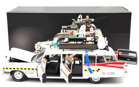 HW Maßstab 1:18 für ECTO 1A Elite X5470 Miniatur-Druckguss-Modelle, Autosammlung, Hobby-Geschenke, limitiert, Weiß