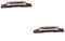 VICASKY Mandolin Bridge Flat 2pcs Guitar Bridge Guitar Parts Bridge Tailpiece Gold Roller Saddles Adjustable Mandolin Bridges