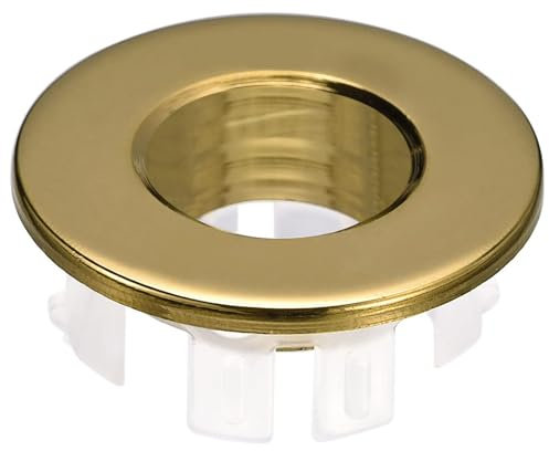 Garniture de trop-plein pour évier, anneaux de trop-plein pour salle de bain, cuisine, lavabo - Insert de trou dans des bouchons ronds, doré