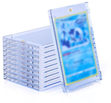 Wigearss 10 Stück 35PT Magnetischer Kartenhalter Blu-Ray und UV-Schutz-Transparent Karten Rahmen Kartenhüllen Schutzhüllen für Pokemon, Magic, MTG, Yugioh, Sportkarten Sammlung
