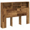 vidaXL Kopfteil, Bettkopfteil mit Stauraum, Schlafzimmer Kopfteil-Regal Wand-Kopfteil, Betthaupt, Altholz-Optik 140x19x103,5cm Holzwerkstoff