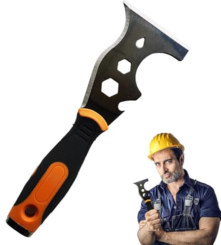 Rascador para estuco, raspador de pegamento - Rascador para papel pintado de acero inoxidable 1 | Para quitar pintura, herramienta para desbarnizar decapante para tirar de clavos, rascos