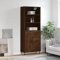 FARBUROI Highboard Braun Eichen-Optik 69,5x34x180 cm Holzwerkstoff,Stilvolles Highboard in Eichenoptik Viel Stauraum für Ihr Wohnzimmer Schränke