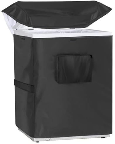 Chest Freezer Cover | Chest Freezer Cover Deep Freezer Covers Waterproof UV Protection Top with Zipper | for Outside Indoor Beverage Refrigerator-Suitable