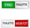 REFORUNG FREI - BESETZT Schilder WC Schild Toilettenschild Frei Besetzt Schiebeschilder Klebeschild Klebeschild Toiletten Toilette Schild Türschild WC Türschild Gäste Wasser Closet