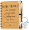 Sinmoe Set de Cadeaux Collègues de Travail Porte-Clés pour Collègues Stylo à Bille en Bois pour Collègue Carnet de Notes Cadeau de Retraite Cadeau d’Appréciation des Employés(MEILLEURS COLLÈGUES)