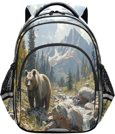 Grizzly Bear Mountains Kinderrucksack, 38,1 cm, Grundschule, Berge des Grizzlybärs, Chica