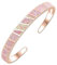 AMSLSIU Pink Fire Opals Stone Open Bangles Compact And Lightweight Bracelets For Any Occasion Copper Adjustable And Flexible, Rose gold-pink