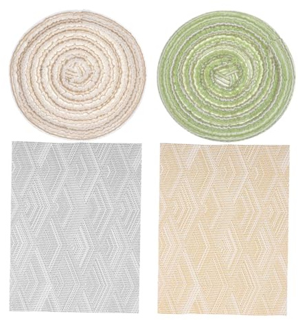 FUNOMOCYA 4Pcs Miniature Dollhouse Carpet Micro Landscape Adornments Rug Decor for Playhouse for Home Decor and Miniature Landscaping Scenes