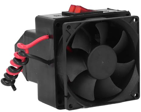 Fafeicy Calefacción de Habitación Pequeña Calefacción Eléctrica Tranquila para Talleres Fábricas, Rápido para un Calor de Invierno, Ventilador de Portátil de 24 V 300W