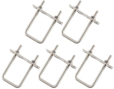 5Pieces Square Bents Bolts Craft Of Stainless Steel With Frame Plates For Boats Trailer Pipe Various