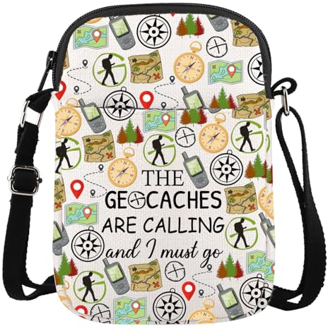 AATOP Geocache Crossbody Bag Geocache Lover Geocaching Gift Geocacher Gift Treasure Hunter Wallet Bag