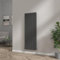 NRG 1600x544 Vertical Column Designer Radiator Black Double Flat Panel