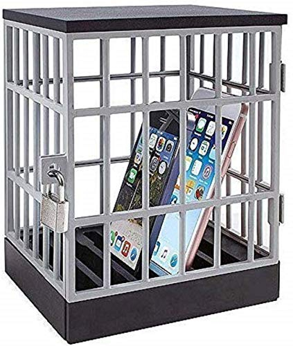 SANIDIKA Handy-Gefängnis-Mobiltelefone, Gefängnisschloss, sicherer Smartphone-Ständer, Halter, Klassenzimmer, Zuhause, Tisch, Büro, Aufbewahrung, Gadget für Familienzeit, Party, Spaß, Geschenkidee