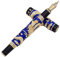 Jinhao Blue Double Dragon Fountain pen, Handmade Cloisonne Enamel Painting Chinese Dragos, Fude Nib Bent Nib Signature Pen, Business Gift Pen