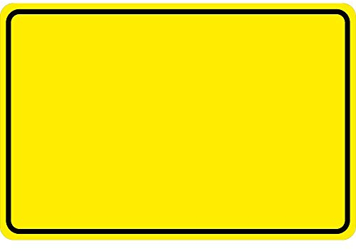 Schild Kunststoffschild Warnschild zum selbst beschriften - 308959/7 gelb - Gr. ca. 15 x 10 cm