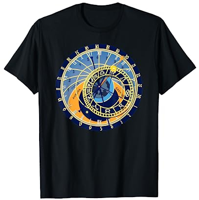 Prag astronomische Uhr Astrologie T-Shirt