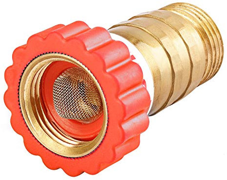 Solimeta Bleifreies Messing, Wasserdruckregler, Gartenschlauch-Druckregler, Druckminderer für Wohnmobil, Anhänger, Wohnmobil, Garten, Sanitärsystem, 40-50 psi, 3/4 Zoll Schlauch