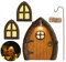 Fairy Door and Windows for Trees – Glow in The Dark Yard Art Sculpture Decoration for Kids Room, Wall and Trees Outdoor | Miniature Fairy Garden Outdoor Decor Accessories with Secret Garden Sign