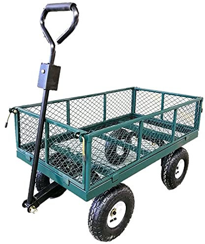 Ollies Trolleys Extra Large Garden Cart, Trolley OT1014W6, Puncture Proof Tyres, Towable, Heavy Duty, V. Tough. 450kg Tested Load. Simple assembly.Only 6 bolts. Over 5,900 sold. Read the reviews