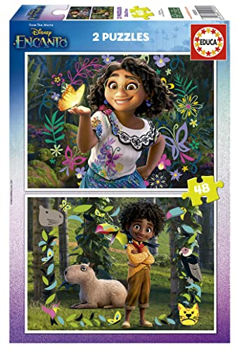 Educa - Puzzle 48 Teile für Kinder ab 4 Jahren | Disney Encanto, 2x48 Teile Puzzle für Kinder ab 4 Jahren, Puzzleset, Kinderpuzzle (19200)