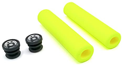 Tols 2 puños Bicicleta MTB, 130mm - Incluye 2 Manguitos Bicicleta y 2 Tapones - puños montaña Resistentes - para MTB Antideslizantes - punhos para Bicicletas - Máxima Comodidad