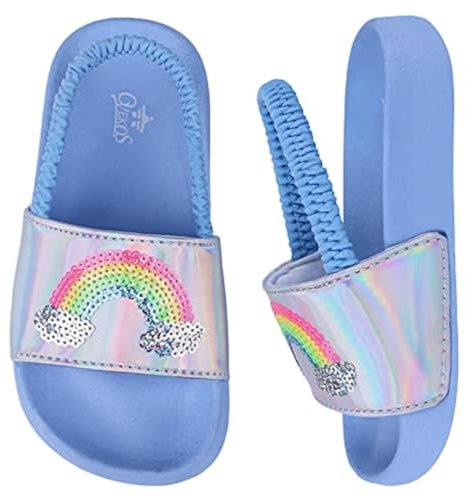 Dream QuanZhou Pantofole Estive bambina Scarpe da Spiaggia Bambini Ragazze Antiscivolo Leggere Infradito e Ciabatta e Piscina Morbido Gomma Pantofole da Bagno Interno da Esterno Sandali 22 Blu