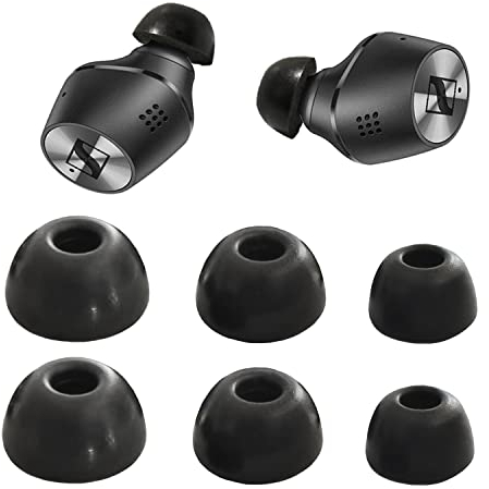 Schaumstoff-Ohrstöpsel für Sennheiser Momentum True Wireless2 Ersatzspitzen Sennheiser Earbuds Momentum CX400BT CX True Wireless Fit Case 3 Paar LMS Schwarz