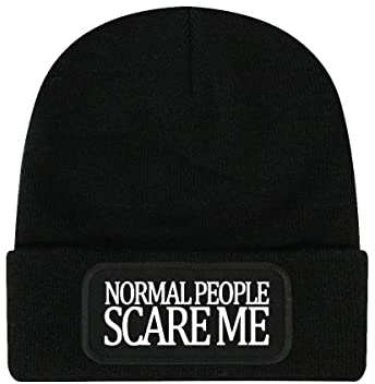 Grindstore Normal People Scare Me Beanie schwarz, Schwarz, Einheitsgröße