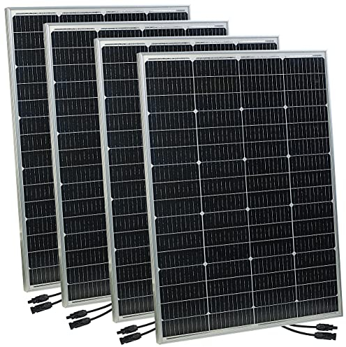 revolt Strom Solarpanels: 4er-Set mobile monokristalline Solarpanels, 36 V, 150 W, MC4-komp. (Solarmodul)