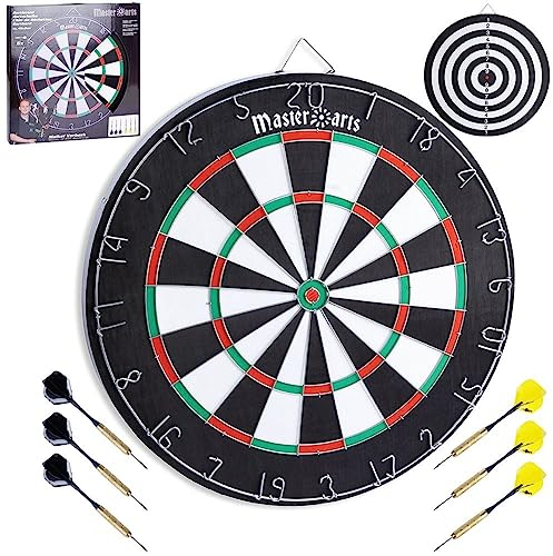 Vilde Dartscheibe Dartboard doppelseitig aus Holz 45 cm
