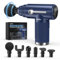 Massagepistole Massage Gun, Deep Tissue Massager, tragbare Perkussion Muskel Massager Gun klein für Athleten, elektrisch, Schmerzlinderung Handheld Rückenmassagegeräte, Geschenk für Männer (Blau)