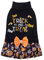 CuteBone Halloween-Hundepullover-Kleid, Trick-or-Treat-Strick-Rollkragenpullover, Welpenpullover mit Fliege, Geschirrloch, Pullover, Winterkleid für mittelgroße Hunde DS77L-DE