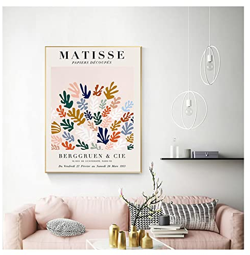 Poster und Drucke, Minimalismus, Kunst, Leinwand, Wand, Wohnzimmer, Dekoration, Kunstdruck, Bild, Matisse-Gemälde, moderne Heimdekoration, 30 x 40 cm, rahmenlos