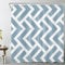 LB Blau gestreift Duschvorhang 180x200cm(BxH) Moderne Geometrie Antischimmel Wasserdicht Badezimmer Vorhänge, Abstrakt strukturiert Extra Lange Polyester Stoff Bad Vorhang mit Haken