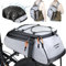Eyein Bike Rear Rack Bag, 10L Waterproof Reflective Bicycle Trunk Bag, Cycling Rear Seat Carrier Backseat Storage Luggage, Shoulder Strap for MTB E-Bike
