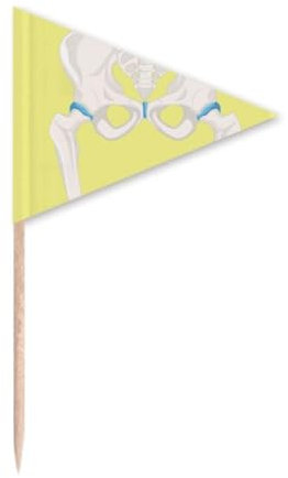 Hip Becken, Glücks-Illustration, Zahnstocher, Dreieck, Cupcake-Topper, Flagge
