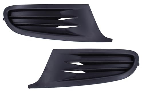 Lüftungsgitter Stoßstange Gitter Nebelscheinwerfer Blende Stoßfänger Grill Stoßstangengitter Front Kühlergrill schwarz vorne links und rechts für Golf 6 2008 2009 2010 2011 2012 2013