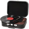 Giradischi Vinile, Giradischi Vintage Vinile LP3 Velocità 33/45/78 RPM con Altoparlanti Stereo Integrati, Dotato di Entrate Bluetooth/AUX/RCA/USB/Jack cuffie, Lettore Vinili Support Trascrizione, Nero