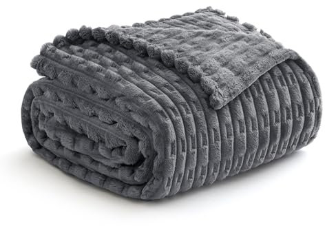 MIULEE Kuscheldecke Flauschig Fleecedecke Decke Tagesdecke Sofadecke Flanell Einfarbig Wohndecken Warm Weich Überwurf Mikrofaser Blanket Für Bett Sofa Schlafzimmer 60x80 Inch 150x200 cm Dunkelgrau