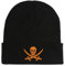 Skull and Bones Piratensymbol Bestickte Beanie Mütze Wintermütze Schwarz, Schwarz , Einheitsgröße