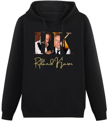Maodisen Roland Kaiser Roland Kaiser Festival Roland Kaiser Hoody Unisex Ptinted Hoodies Long Sleeve Men's Hooded with Pocket Black L
