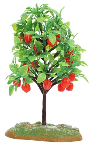 TOYANDONA Simuliertes Apfelbaummodell Fruchtmodell Kuchendeckel Mit Palmen Modellbäume Mini-bäume Zum Basteln Puppenhaus-Obst Miniaturgelände Landschafts-sandtischmodell Miniaturbaum Plastik