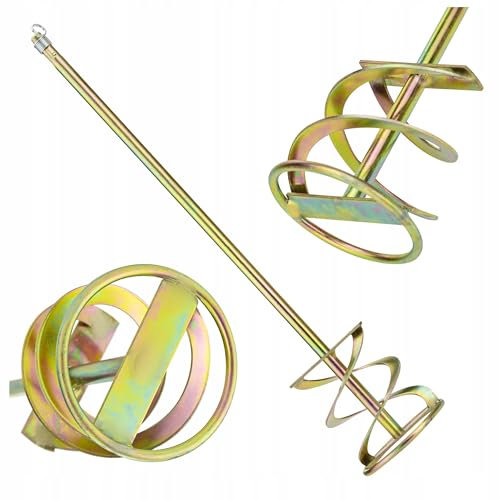 Metallrührer für Mörtel, Kleber, Beton – 80 mm, Rührwerk Mischaufsatz, Sechskant-Schaft, langlebig, Universal